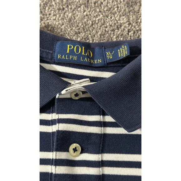 Polo Ralph Lauren Shirt Mens XL Blue Striped Collared Buttoned - Picture 4 of 6